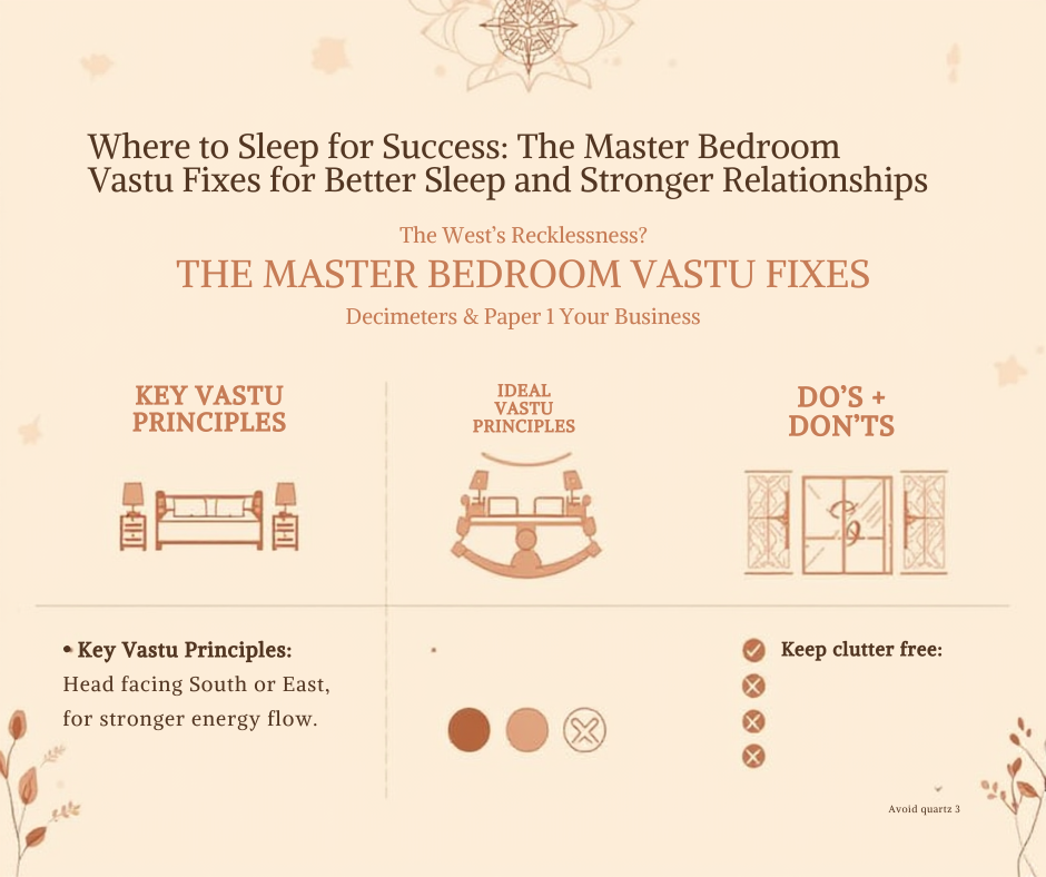 Where to Sleep for Success: The Master Bedroom Vastu Fixes for Better Sleep and Stronger Relationships