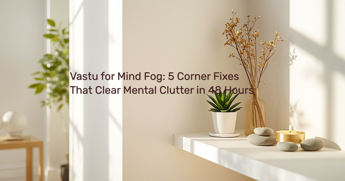 Vastu for Mind Fog: 5 Corner Fixes That Clear Mental Clutter in 48 Hours