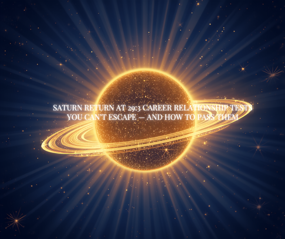 Saturn Return at 29: 3 Career + Relationship Tests You Can’t Escape — and How to Pass Them