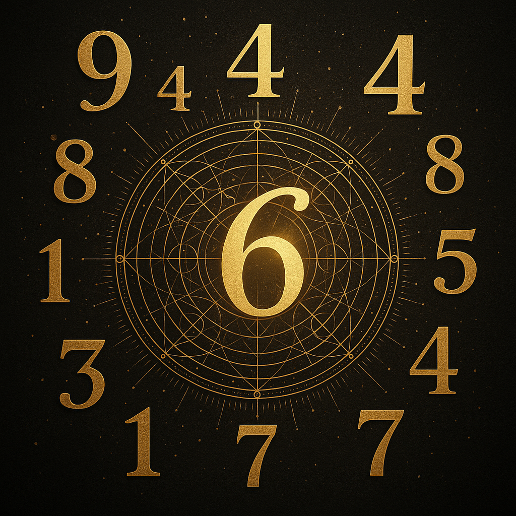 Numerology tools and charts showing mystical numbers and cosmic patterns